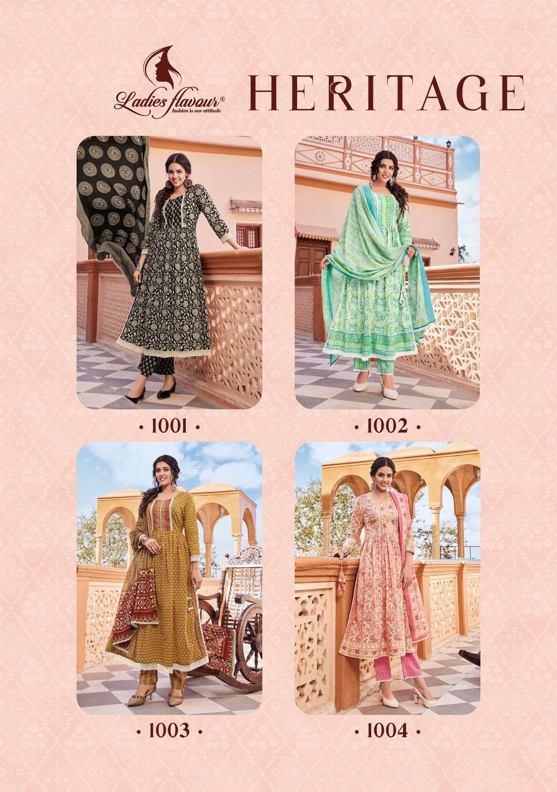 LF HERITAGE PURE COTTON PRINT KURTI AND PANT WITH MULL COTTON PRINT DUPATTA INDEX